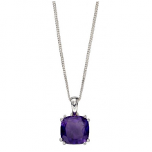 AMETHYST ELEMENT SILVER PENDANT/CHAIN